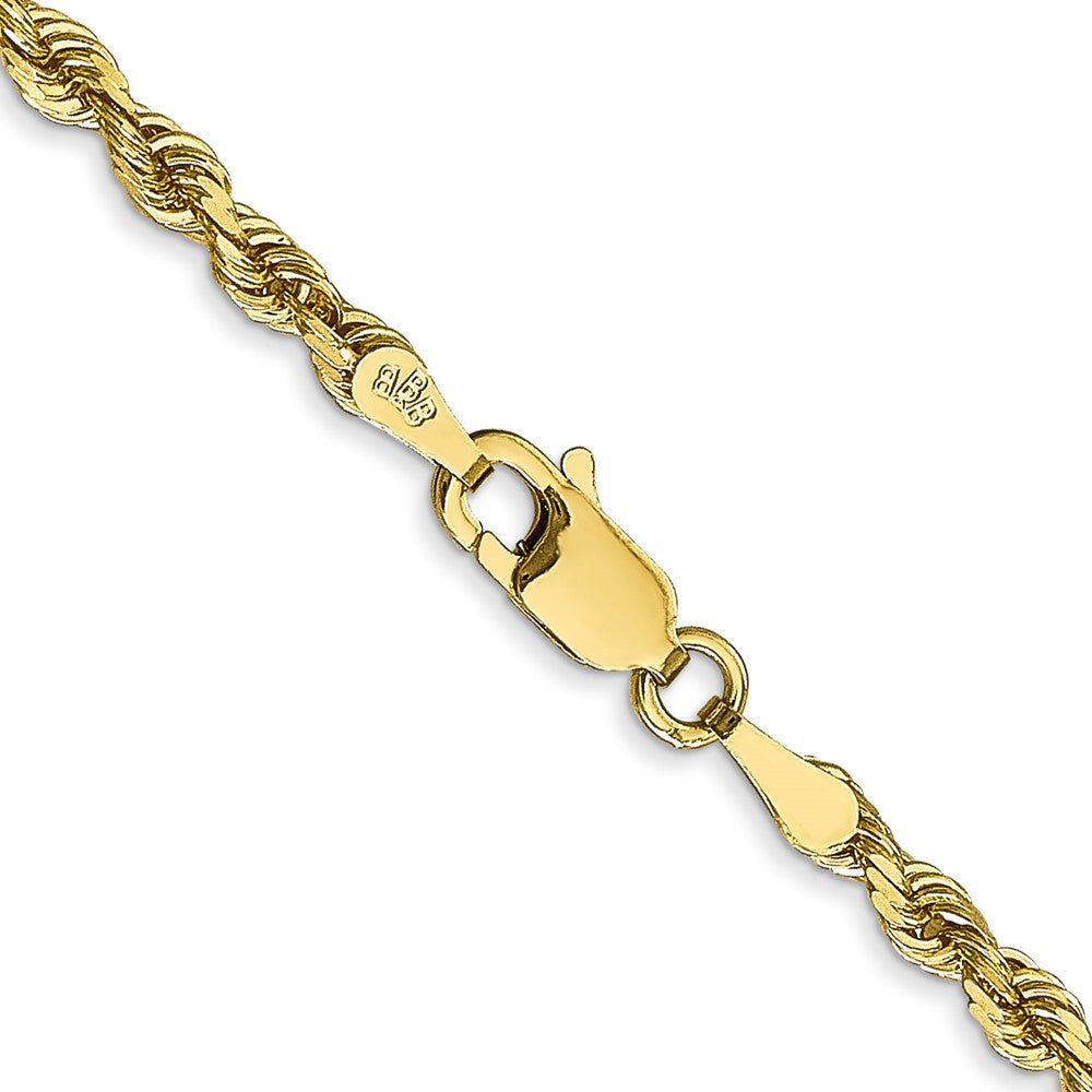 10K Yellow Gold 3mm D/C Quadruple Rope Chain Necklace