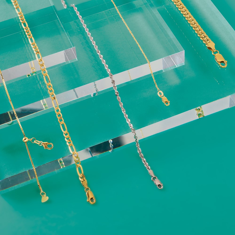 18 Inch 10K Yellow Gold 1mm Sparkle Singapore Chain Necklace