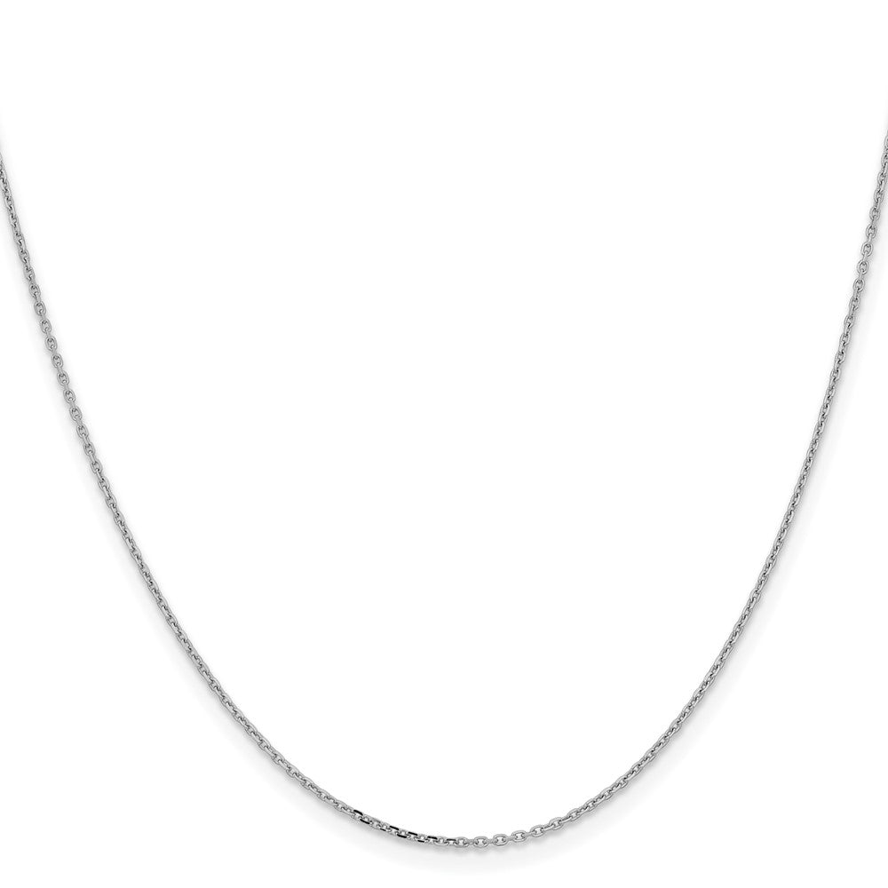 16 Inch 10K White Gold 1.05mm D/C Cable Chain Necklace