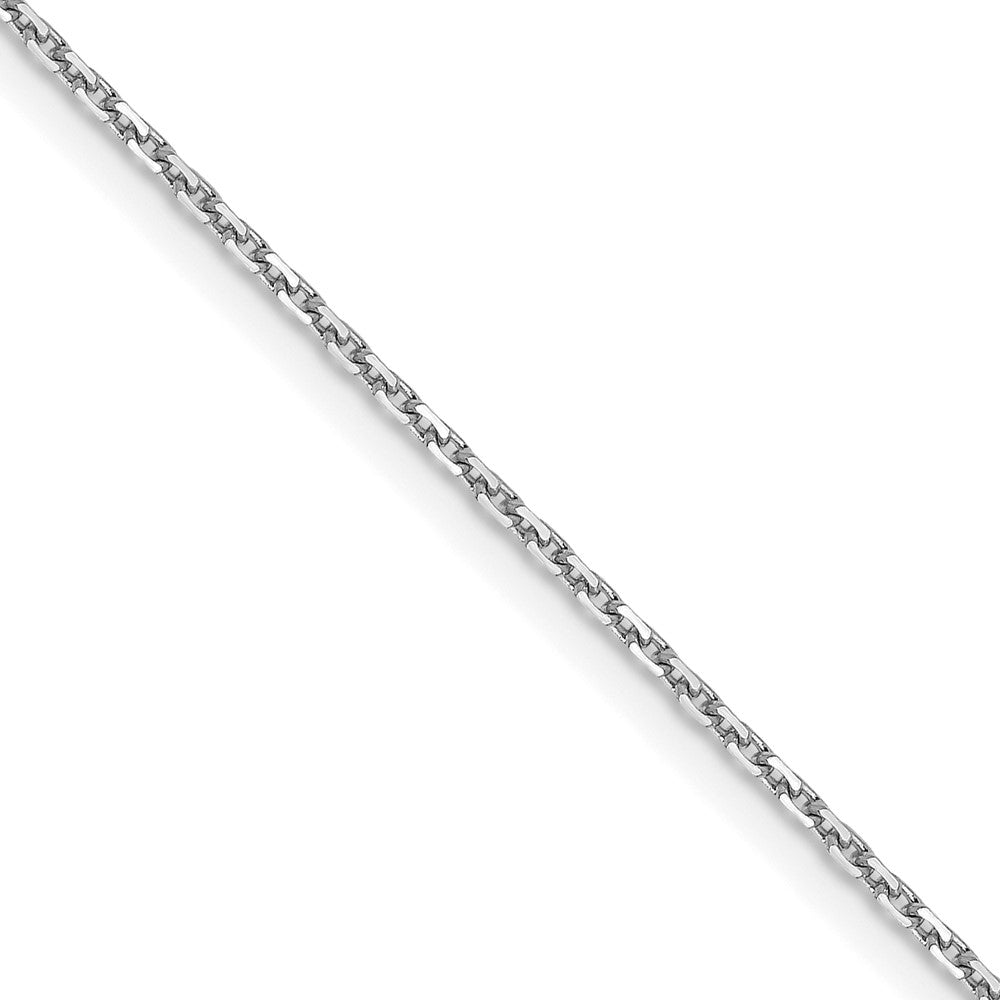 16 Inch 10K White Gold 1.05mm D/C Cable Chain Necklace