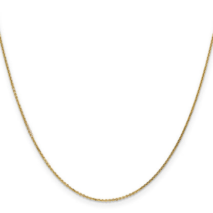 10K Yellow Gold .95mm D/C Cable Chain Necklace