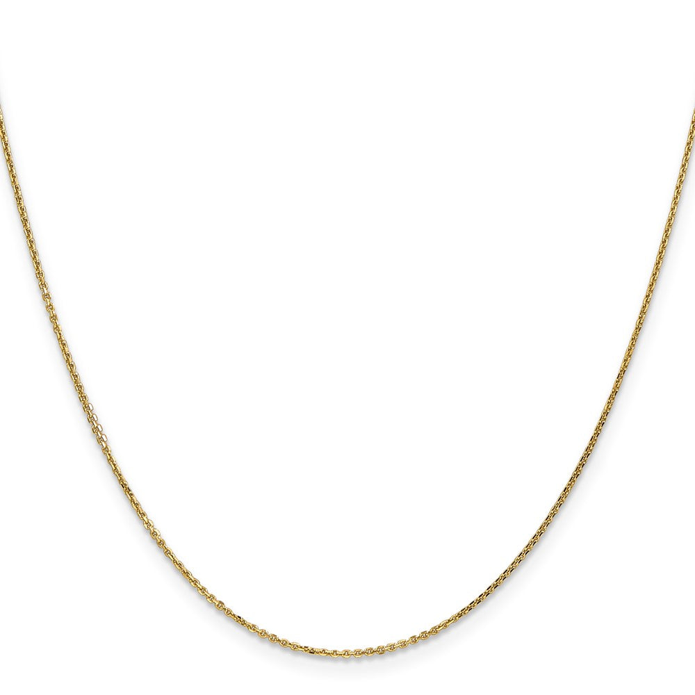 24 Inch 10K Yellow Gold .95mm D/C Cable Chain Necklace