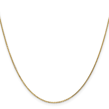 24 Inch 10K Yellow Gold .95mm D/C Cable Chain Necklace
