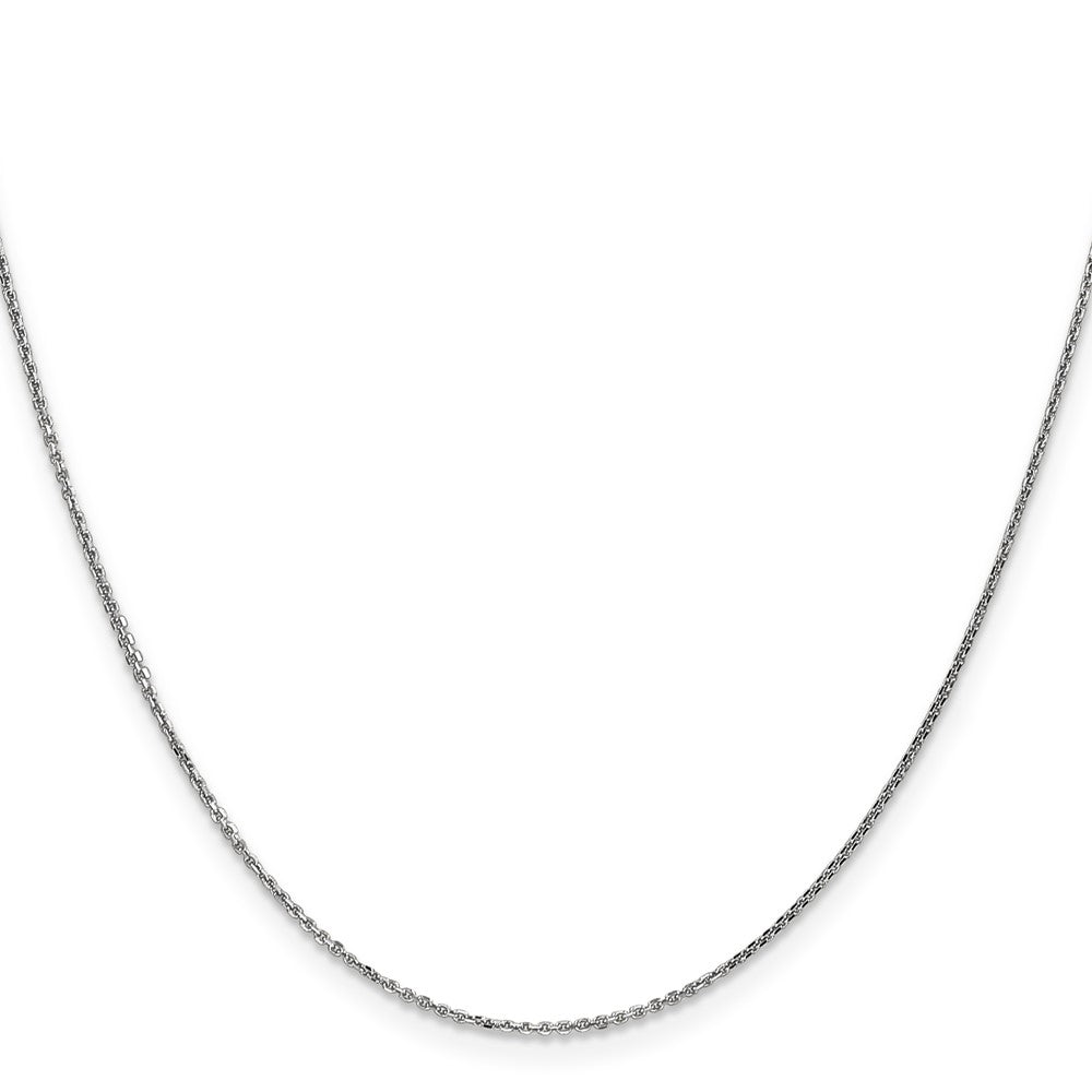 22 Inch 10K White Gold .95mm D/C Cable Chain Necklace