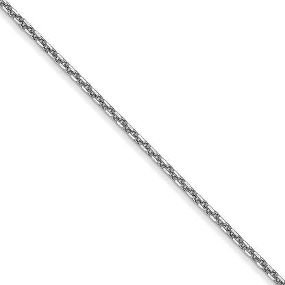 16 Inch 10K White Gold .95mm D/C Cable Chain Necklace
