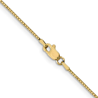 18 Inch 10K Yellow Gold .9mm Box Chain Necklace