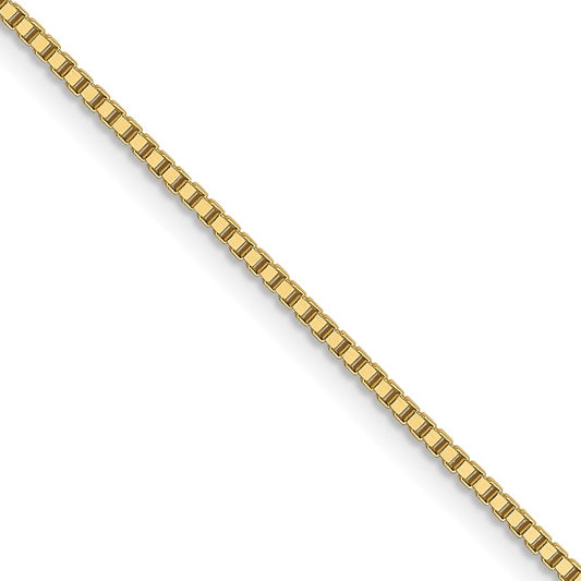 18 Inch 10K Yellow Gold .9mm Box Chain Necklace
