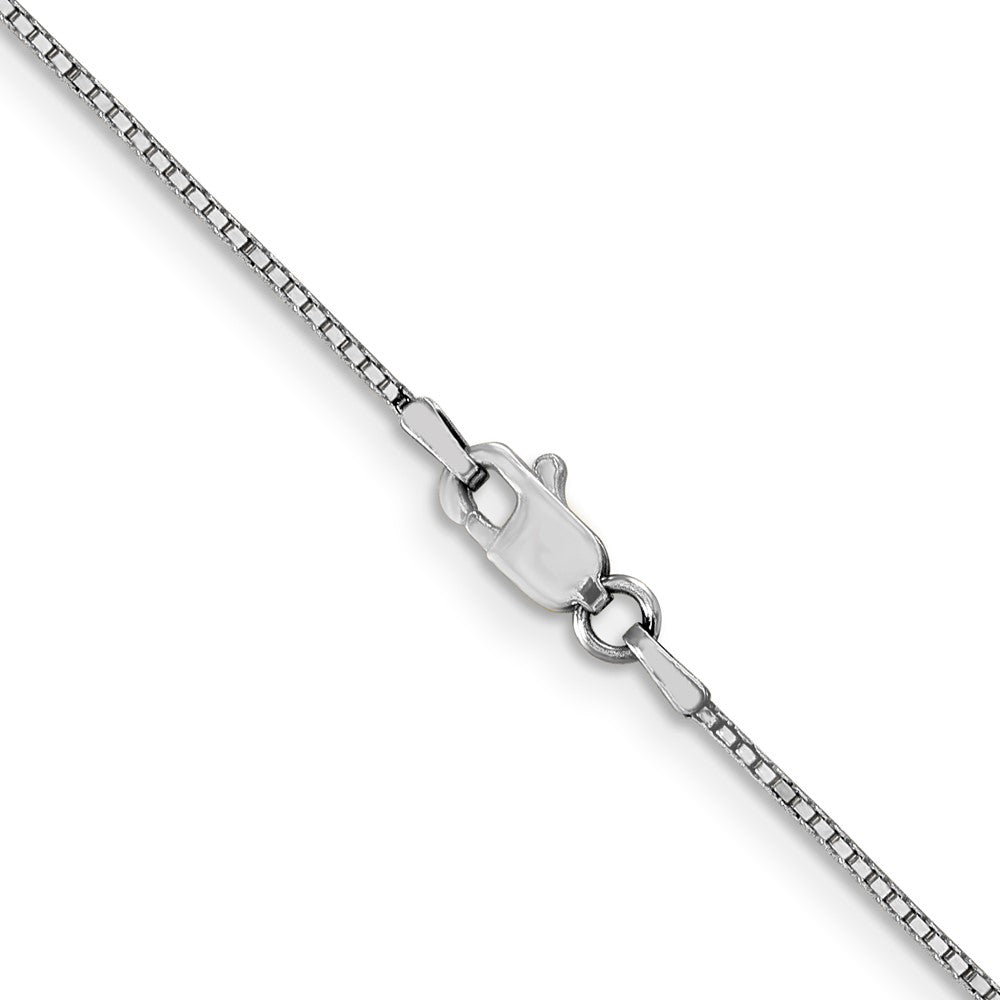 18 Inch 10K White Gold .9mm Box Chain Necklace