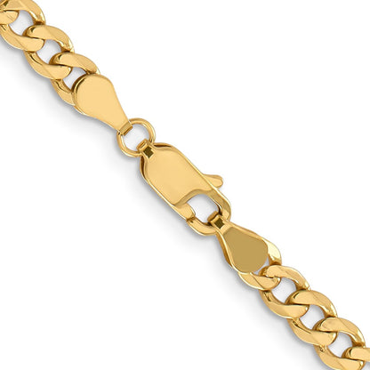 22 Inch 10K Yellow Gold 4.75mm Flat Figaro Chain Necklace
