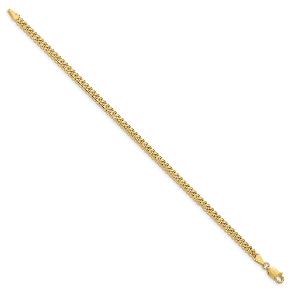 7 Inch 10K Yellow Gold 3.5mm Solid Miami Cuban Chain Bracelet