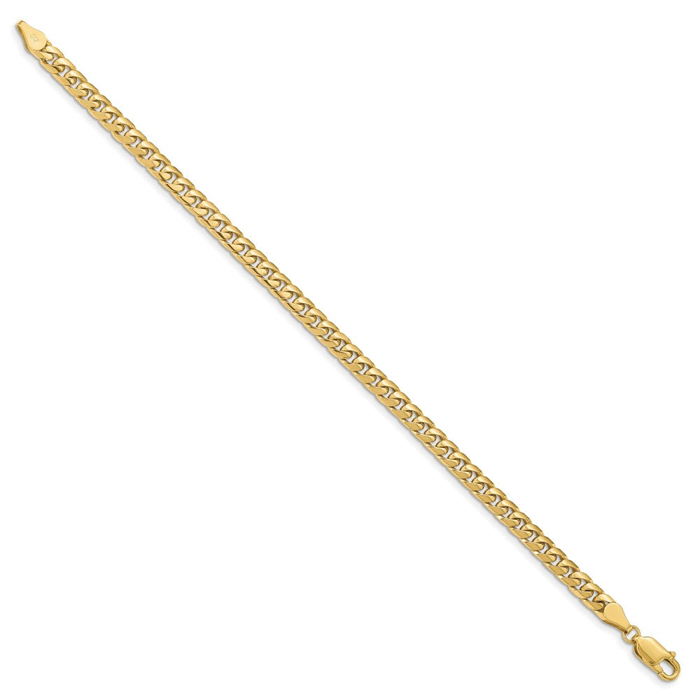 8 Inch 10K Yellow Gold 4.3mm Solid Miami Cuban Chain Bracelet