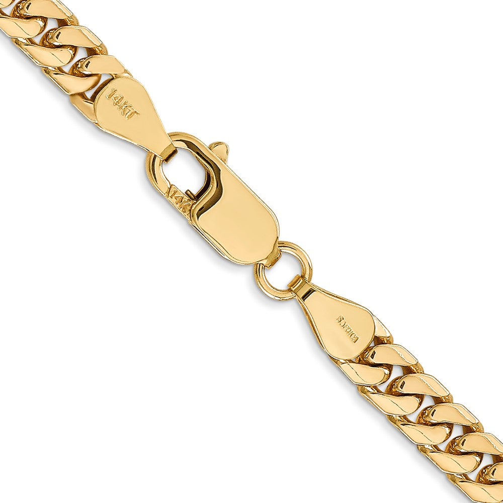 24 Inch 10K Yellow Gold 5mm Solid Miami Cuban Chain Necklace
