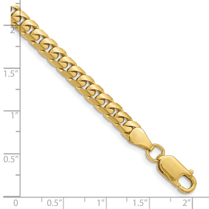7 Inch 10K Yellow Gold 5mm Solid Miami Cuban Chain Bracelet