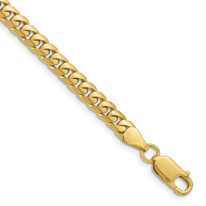 8 Inch 10K Yellow Gold 5mm Solid Miami Cuban Chain Bracelet