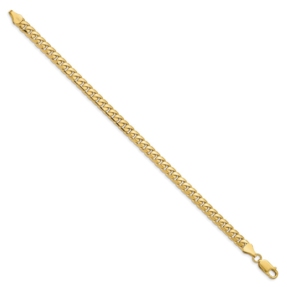 8 Inch 10K Yellow Gold 5.5mm Solid Miami Cuban Chain Bracelet