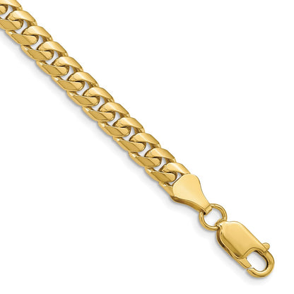 8 Inch 10K Yellow Gold 5.5mm Solid Miami Cuban Chain Bracelet
