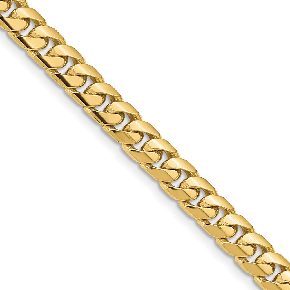 22 Inch 10K Yellow Gold 5.5mm Solid Miami Cuban Chain Necklace