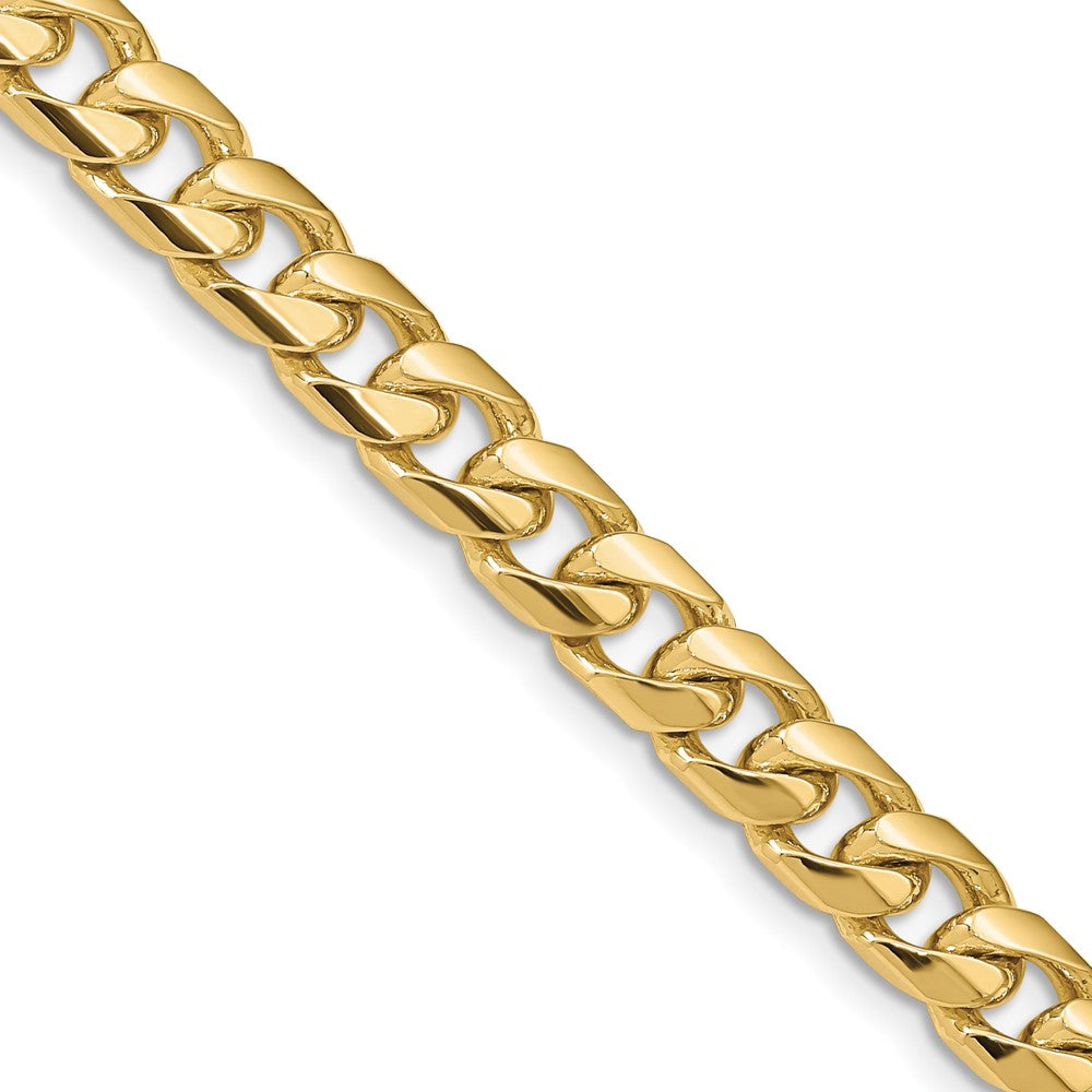 2 Inch 10K Yellow Gold 6.25mm Solid Miami Cuban Chain Necklace