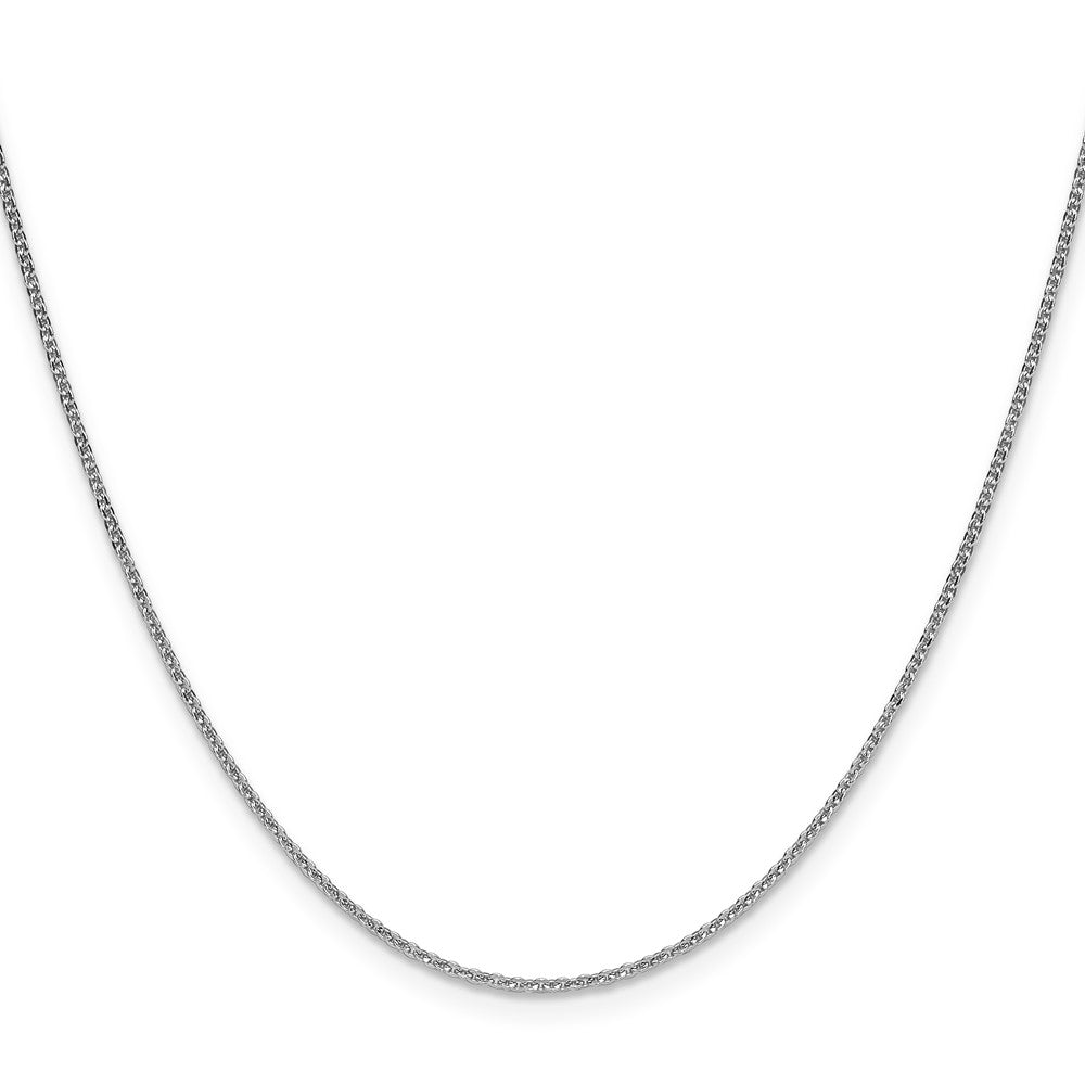 22 Inch 10K White Gold 1.4mm Flat Cable Chain Necklace