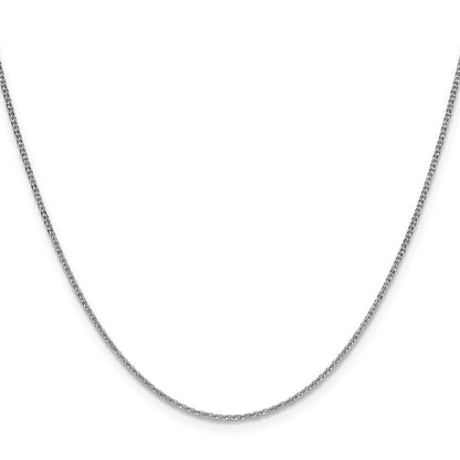 22 Inch 10K White Gold 1.4mm Flat Cable Chain Necklace