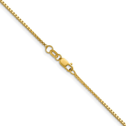 22 Inch 10K Yellow Gold 1.1mm Box Chain Necklace