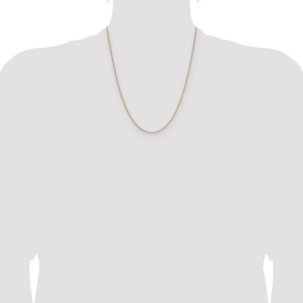 22 Inch 10K Yellow Gold 1.1mm Box Chain Necklace