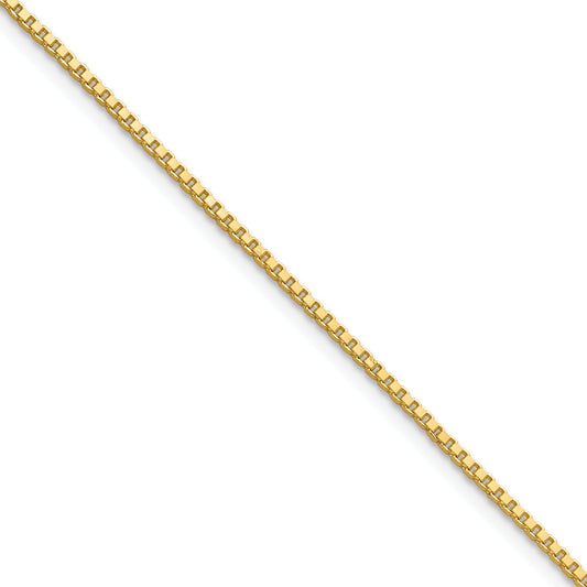 18 Inch 10K Yellow Gold 1.1mm Box Chain Necklace