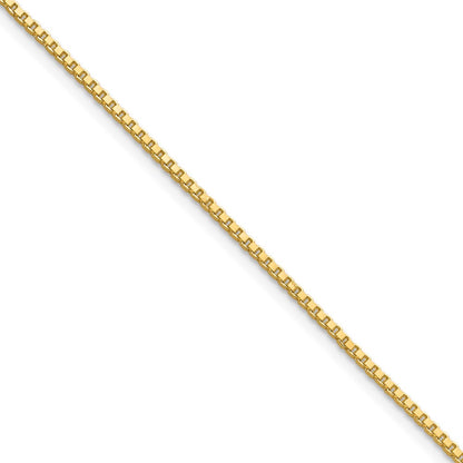 22 Inch 10K Yellow Gold 1.1mm Box Chain Necklace