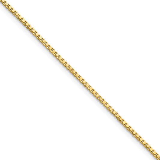 22 Inch 10K Yellow Gold 1.1mm Box Chain Necklace
