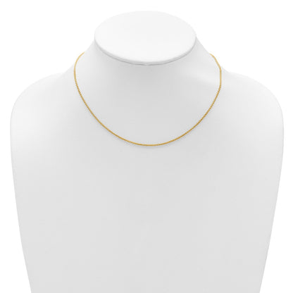 18 Inch 10K Yellow Gold 1.5mm Spiga 1In+1In Adjustable Chain Necklace