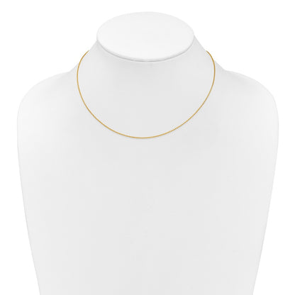 18 Inch 10K Yellow Gold 1mm D/C Open Franco 1In+1In Adjustable Chain Necklace