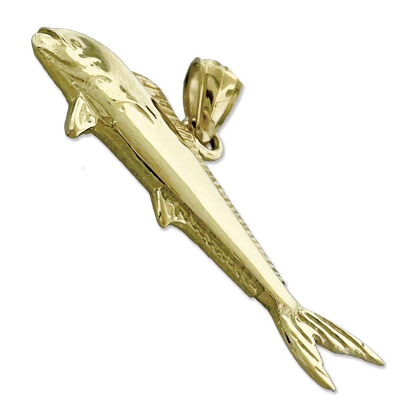 14K Gold 30MM Mahi Mahi Pendant