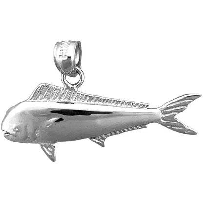 14K Gold 30MM Mahi Mahi Pendant