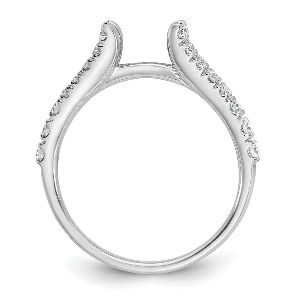True Origin 14K White Gold 1/2 carat Lab Grown Diamond VS+ F+ Semi-Mount Peg Set Engagement Ring