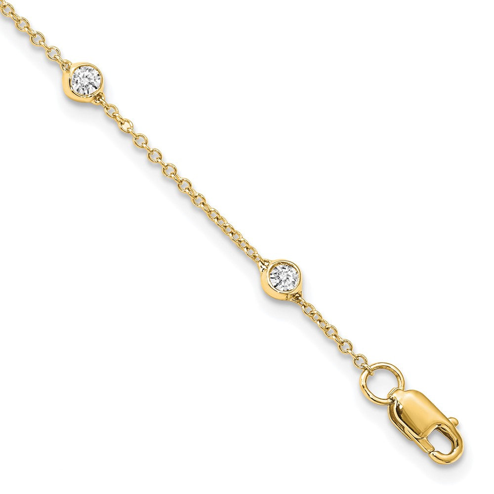 True Origin 14K Yellow Gold 1/2 carat Lab Grown Diamond VS+ F+ Complete 9 Station 9 in Bracelet