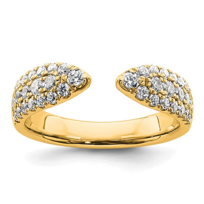 True Origin 14K Yellow Gold 3/4 carat Lab Grown Diamond VS+ F+ Complete Wedding Band Ring