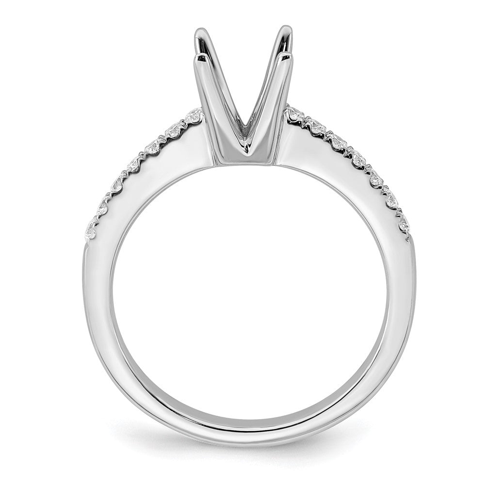 True Origin 14K White Gold 1/4 carat Lab Grown Diamond VS+ F+ Semi-Mount Oval Engagement Ring