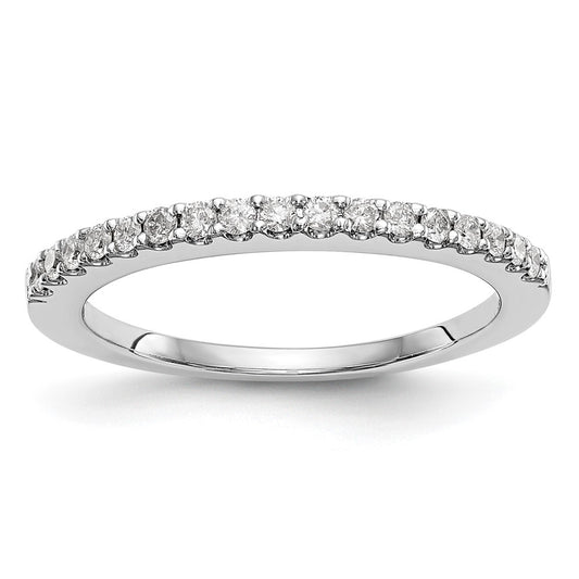 True Origin 14K White Gold 1/3 carat Lab Grown Diamond VS+ F+ Complete Wedding Band Ring
