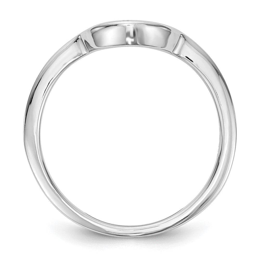 14K White Gold Contoured Wedding Band Ring