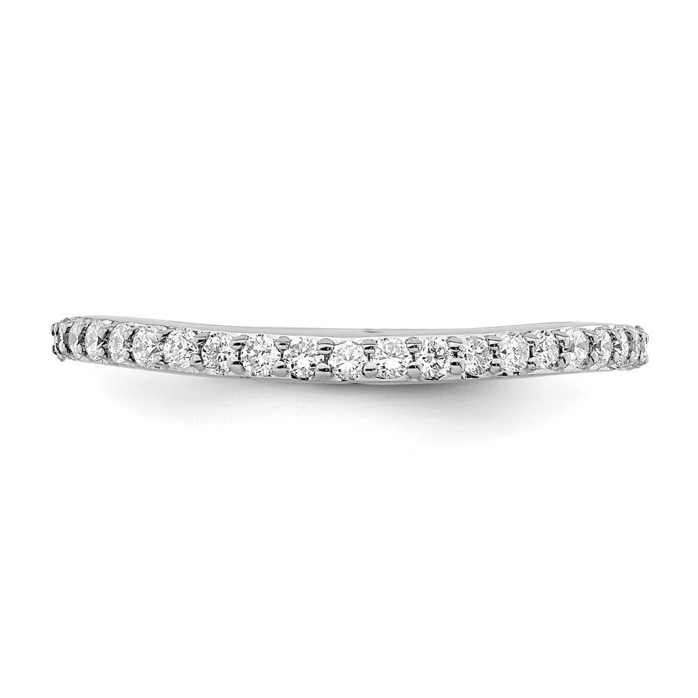 True Origin 14K White Gold 1/3 carat Lab Grown Diamond VS+ F+ Complete Wedding Band Ring