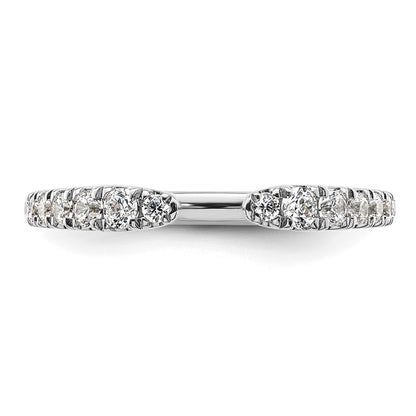 True Origin 14K White Gold 3/8 carat Lab Grown Diamond VS+ F+ Complete Wedding Band Ring