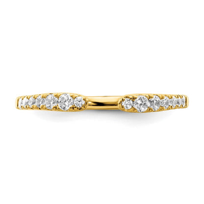 True Origin 14K Yellow Gold 1/4 carat Lab Grown Diamond VS+ F+ Complete Wedding Band Ring