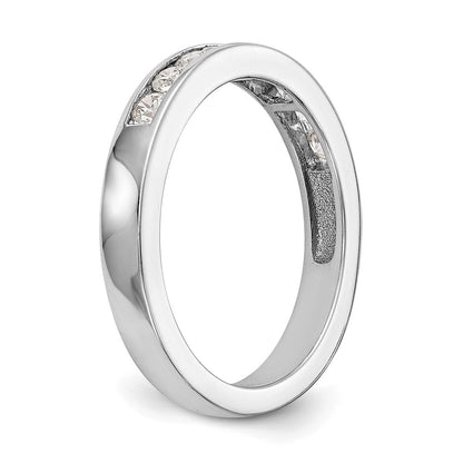 14K White Gold 5/8 carat Lab Grown Diamond VS/SI+ G+ Complete Wedding Band Ring