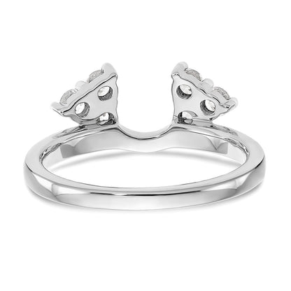 True Origin 14K White Gold 3/8 carat Lab Grown Diamond VS+ F+ Complete Ring Wrap