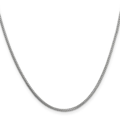 20 Inch 14K White Gold 1.25mm Franco Chain Necklace