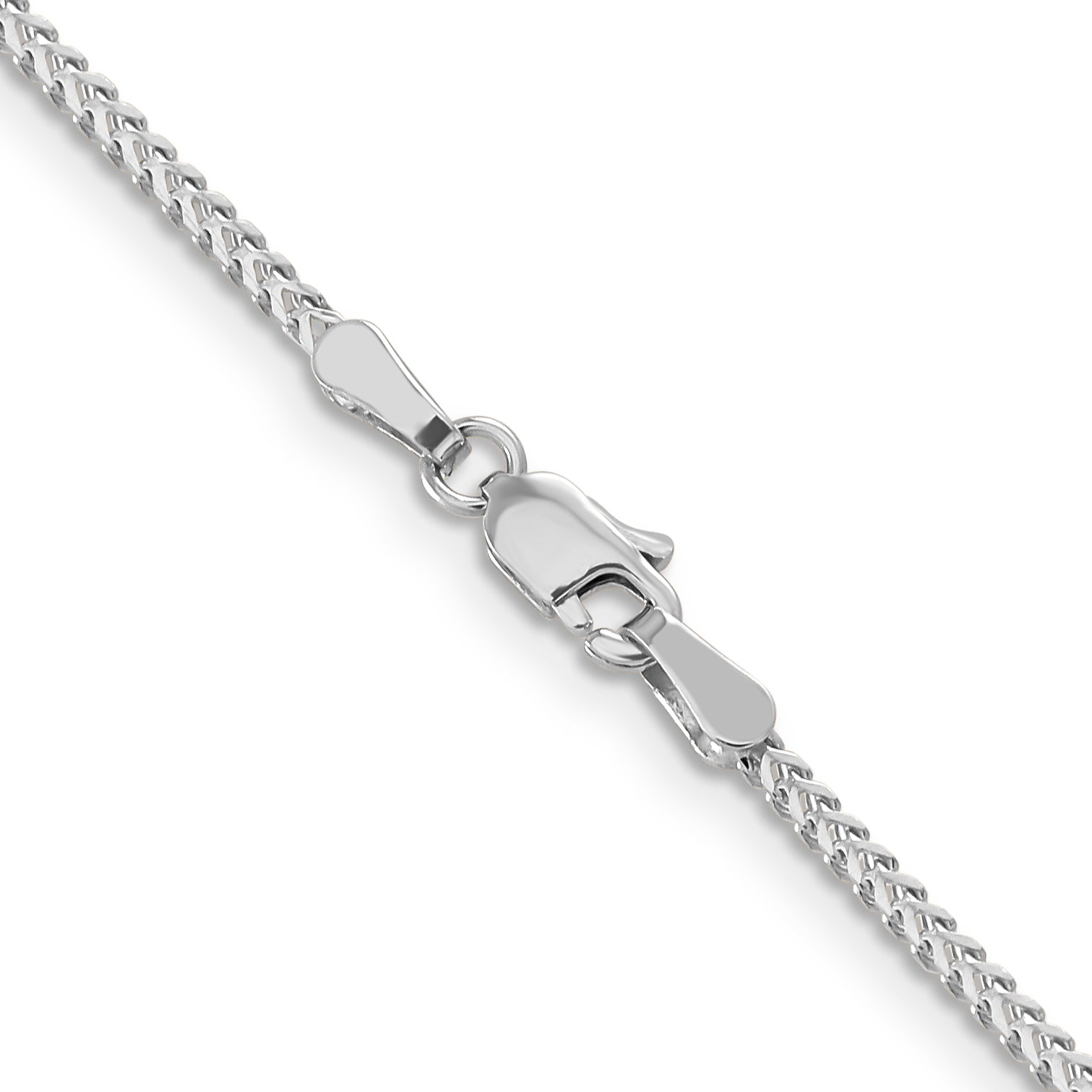 20 Inch 14K White Gold 1.25mm Franco Chain Necklace