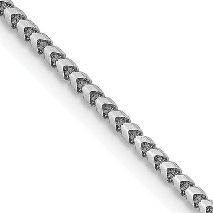 24 Inch 14K White Gold 1.25mm Franco Chain Necklace