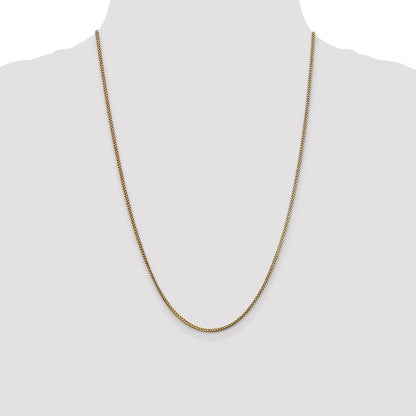 24 Inch 14K 1.5mm Franco Chain Necklace