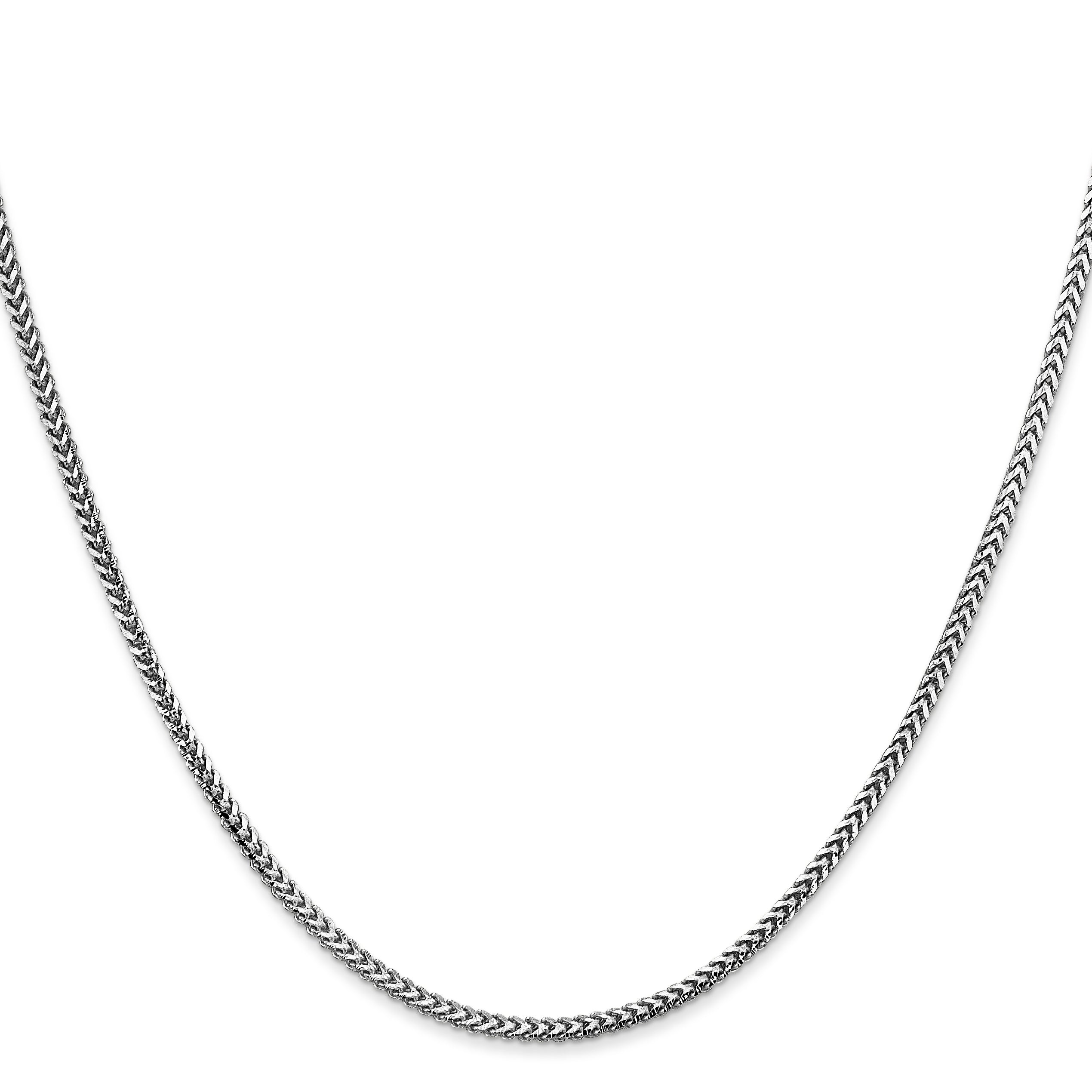 20 Inch 14K White Gold 1.5mm Franco Chain Necklace