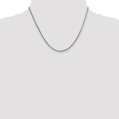 18 Inch 14K White Gold 1.5mm Franco Chain Necklace